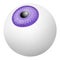 Up vision eyeball mockup, realistic style