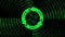 UPDATE lettering on update sign in center of binary code circles - graphic elements in green on black background