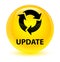 Update (refresh icon) glassy yellow round button