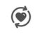 Update relationships icon. Love symbol. Vector