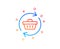 Update Shopping cart line icon. Online buying. Vector