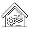 Update smart house icon, outline style