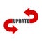 Update Software icon, Concept meaning replacing program with a newer version of same product