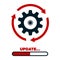 Update software icon. concept of update application progress icon, for graphic and web design