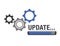 Update updating software app gears blue