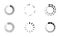 Updated progress circle bar set icon vector. Loader symbol button. Load progress bar for app, websites, UI