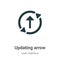 Updating arrow vector icon on white background. Flat vector updating arrow icon symbol sign from modern user interface collection