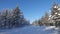 Uphill cross country track in Are Valadalen in Jamtland in Sweden