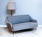 Upholstered fabric grey fifties sofa