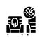 upholstery cleaning glyph icon vector illustration