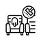 upholstery cleaning line icon vector illustration