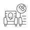 upholstery cleaning line icon vector illustration