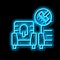 upholstery cleaning neon glow icon illustration