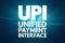 UPI - Unified Payment Interface acronym, business concept background