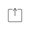 Upload arrow line icon