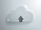 Upload cloud glass icon