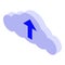 Upload data fraud icon, isometric style