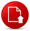 Upload document icon red round button