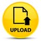 Upload (document icon) special yellow round button