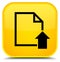 Upload document icon special yellow square button