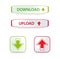 Upload and download buttons