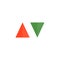 Upload and download red and green icon design in form of arrows. Up and down pointers sign design.
