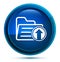 Upload files icon elegant blue round button illustration
