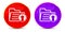 Upload files icon glossy round buttons illustration