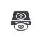 Upload hard drive disk icon vector