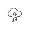 Upload music line icon