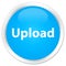 Upload premium cyan blue round button