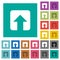 Upload square flat multi colored icons