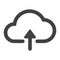 Upload to cloud glyph icon, web and mobile