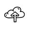 upload to cloud storage line vector doodle simple icon
