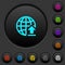 Upload to internet dark push buttons with color icons