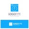 Upload, Up, Web, Design, application Blue Solid Logo with place for tagline