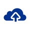 Upload vector icon. Flat sign for mobile concept and web design. Cloud with arrow up simple solid icon