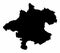 Upper Austria state silhouette map