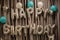 Upper case letters HAPPY BIRTHDAY from silver balloons view