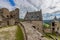 Upper courtyard in the outdoor ruins of the medieval castle of Bourscheid