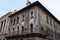 Upper facad of medieval building in Brescia Old Town, Lombardy, Italy