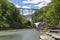 The Upper Falls And Railroad Trestle At Letchworth State Park