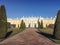 Upper garden facade of Peterhof Grand Palace. Peterhof, Russia