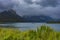 Upper Kananaskis Lake in the Rocky Mountanis near Canmore Alberta Canada