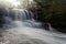 Upper Kellys Falls in full flowing cascades