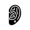 upper lobe piercing earring glyph icon vector illustration
