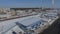Upper Panoramic View on Factory Snowbound Territory