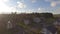 Upper Panoramic View Streets of Small Cottage Village