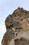 Upper part of Ortahisar castle in Cappadocia