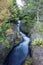 The upper part of Ryuzu Falls,Nikko,Tochigi Prefecture,Japan.With early fall colors.